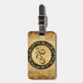 Personalized Monogram Luggage Tag Bagagelabel (Voorkant verticaal)