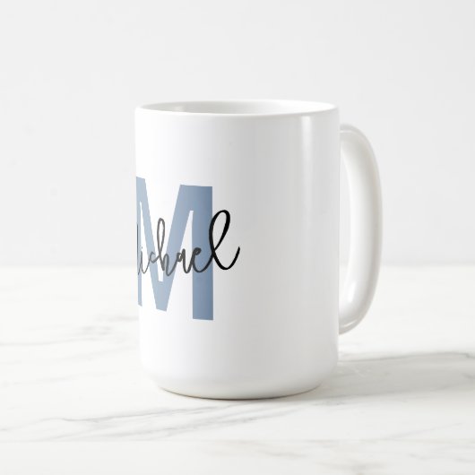 Personalized Monogram "M" with Name Michael –  Koffiemok (Voorkant rechts)