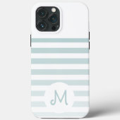 Personalized Monogram Minimal Striped Modern Desig Case-Mate iPhone Case (Achterkant)