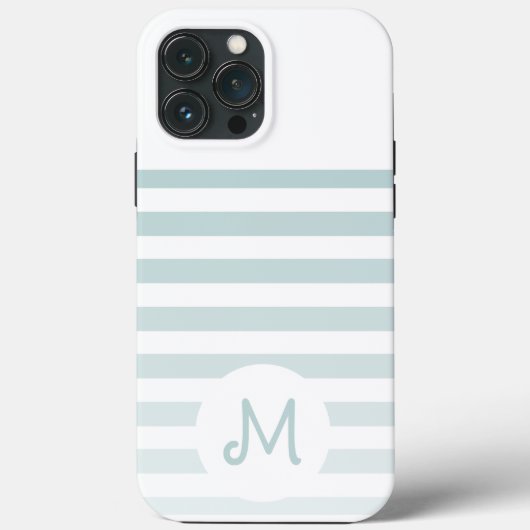 Personalized Monogram Minimal Striped Modern Desig Case-Mate iPhone Case (Achterkant)