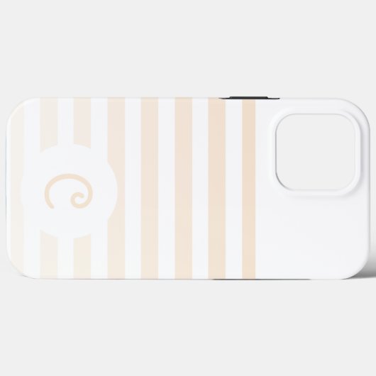 Personalized Monogram Minimal Striped Modern Desig Case-Mate iPhone Case (Achterkant (horizontaal))