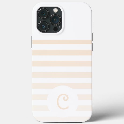 Personalized Monogram Minimal Striped Modern Desig Case-Mate iPhone Case (Achterkant)