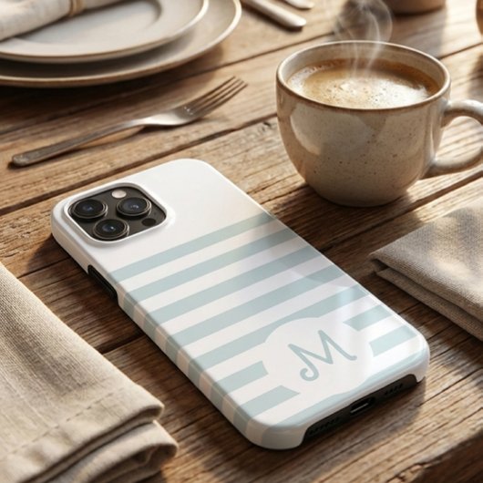 Personalized Monogram Minimal Striped Modern Desig Case-Mate iPhone Case