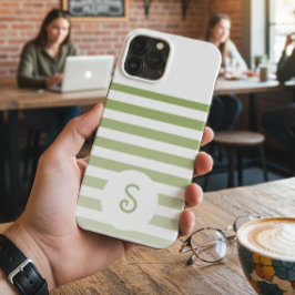 Personalized Monogram Minimal Striped Modern Desig Case-Mate iPhone Case