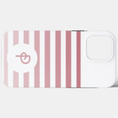 Personalized Monogram Minimal Striped Modern Desig Case-Mate iPhone Case (Achterkant (horizontaal))