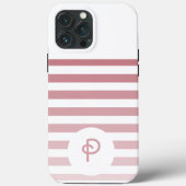 Personalized Monogram Minimal Striped Modern Desig Case-Mate iPhone Case (Achterkant)