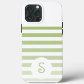 Personalized Monogram Minimal Striped Modern Desig Case-Mate iPhone Case (Achterkant)