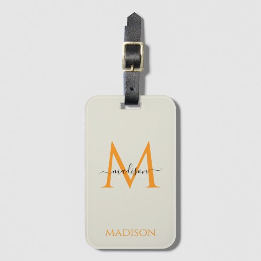 Personalized Monogram & Name  Bagagelabel (Voorkant (verticaal))