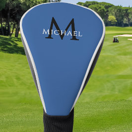 Personalized Monogram Name Initial Blue Golfheadcover