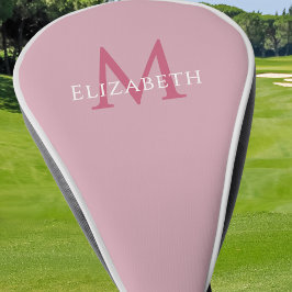 Personalized Monogram Name Initial Pink Golfheadcover