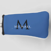 Personalized Monogram Name Initial Royal Blue Golfheadcover (Voorkant)