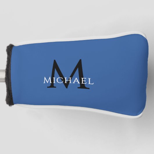Personalized Monogram Name Initial Royal Blue Golfheadcover (Voorkant)