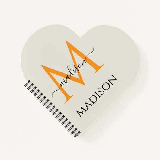 Personalized Monogram & Name  Notitieboek (Voorkant)
