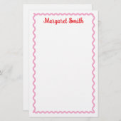 Personalized Monogram Notepads with Scallop Border Briefpapier (Voorkant / Achterkant)
