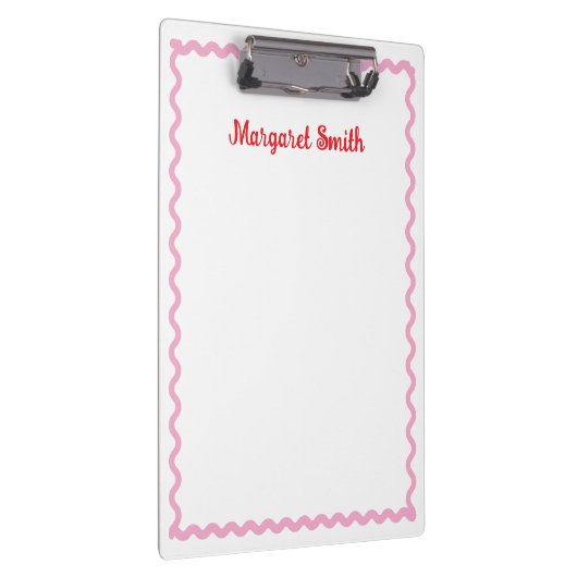 Personalized Monogram Notepads with Scallop Border Klembord (Rechts)