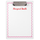 Personalized Monogram Notepads with Scallop Border Klembord (Voorkant)