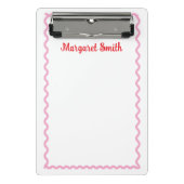 Personalized Monogram Notepads with Scallop Border Mini Klembord (Voorkant)
