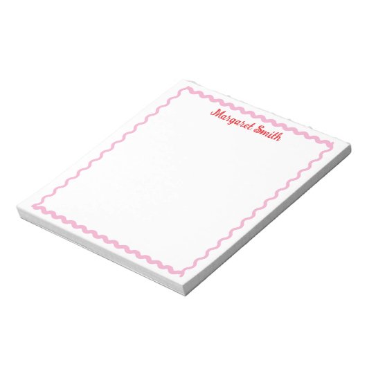 Personalized Monogram Notepads with Scallop Border Notitieblok (Linkerzijde)