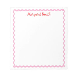 Personalized Monogram Notepads with Scallop Border Notitieblok