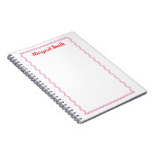 Personalized Monogram Notepads with Scallop Border Notitieboek (Rechterzijde)