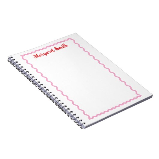Personalized Monogram Notepads with Scallop Border Notitieboek (Rechterzijde)
