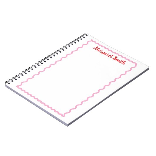 Personalized Monogram Notepads with Scallop Border Notitieboek (Linkerzijde)
