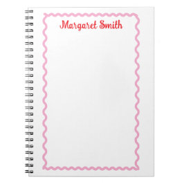 Personalized Monogram Notepads with Scallop Border Notitieboek