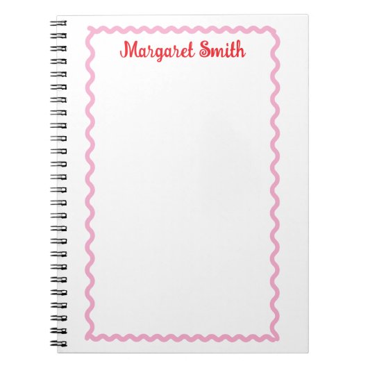 Personalized Monogram Notepads with Scallop Border Notitieboek (Voorkant)