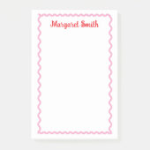 Personalized Monogram Notepads with Scallop Border Post-it® Notes (Voorkant)
