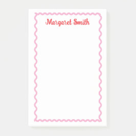 Personalized Monogram Notepads with Scallop Border Post-it® Notes