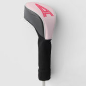 Personalized Monogram Pink Red Golfheadcover (Schuin)