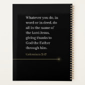 Personalized Monogram Planner, Name & Bible Verse Planner (Achterkant)