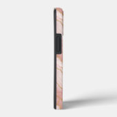 Personalized Monogram Rose Quartz Gold Case-Mate iPhone Case (Achterkant / Rechts)