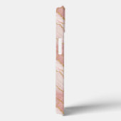 Personalized Monogram Rose Quartz Gold Case-Mate iPhone Case (Achterkant / Rechts)