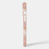 Personalized Monogram Rose Quartz Gold Case-Mate iPhone Case (Achterkant / Links)
