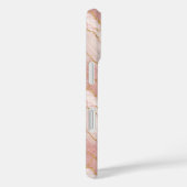 Personalized Monogram Rose Quartz Gold Case-Mate iPhone Case (Achterkant / Rechts)