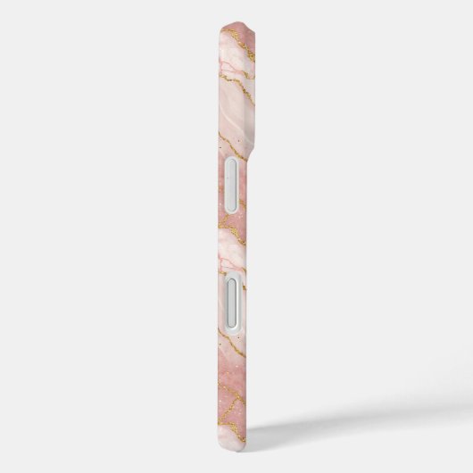 Personalized Monogram Rose Quartz Gold Case-Mate iPhone Case (Achterkant / Rechts)