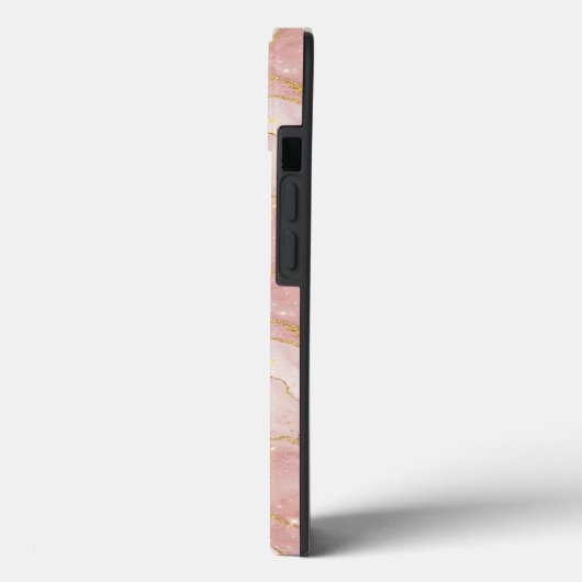 Personalized Monogram Rose Quartz Gold Case-Mate iPhone Case (Achterkant / Links)