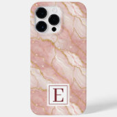 Personalized Monogram Rose Quartz Gold Case-Mate iPhone Case (Achterkant)