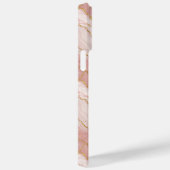 Personalized Monogram Rose Quartz Gold Case-Mate iPhone Case (Achterkant / Rechts)