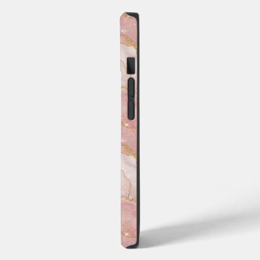 Personalized Monogram Rose Quartz Gold Case-Mate iPhone Case (Achterkant / Links)