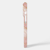 Personalized Monogram Rose Quartz Gold Case-Mate iPhone Case (Achterkant / Links)