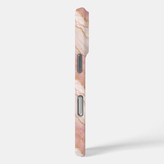 Personalized Monogram Rose Quartz Gold Case-Mate iPhone Case (Achterkant / Rechts)