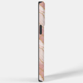 Personalized Monogram Rose Quartz Gold Case-Mate iPhone Case (Achterkant / Rechts)