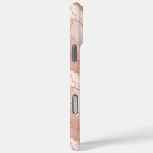 Personalized Monogram Rose Quartz Gold Case-Mate iPhone Case (Achterkant / Rechts)