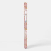 Personalized Monogram Rose Quartz Gold iPhone Hoesje (Linkerkant)