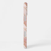 Personalized Monogram Rose Quartz Gold iPhone Hoesje (Rechterkant)