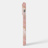Personalized Monogram Rose Quartz Gold iPhone Hoesje (Linkerkant)