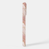 Personalized Monogram Rose Quartz Gold iPhone Hoesje (Rechterkant)