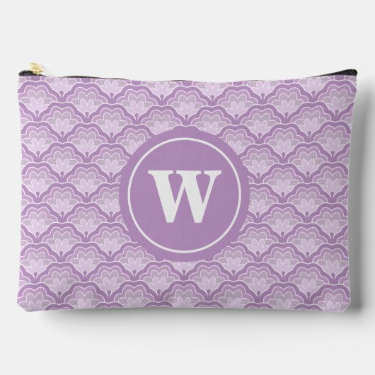 Personalized Monogram Soft Purple Floral Pattern Etui (Voorkant)